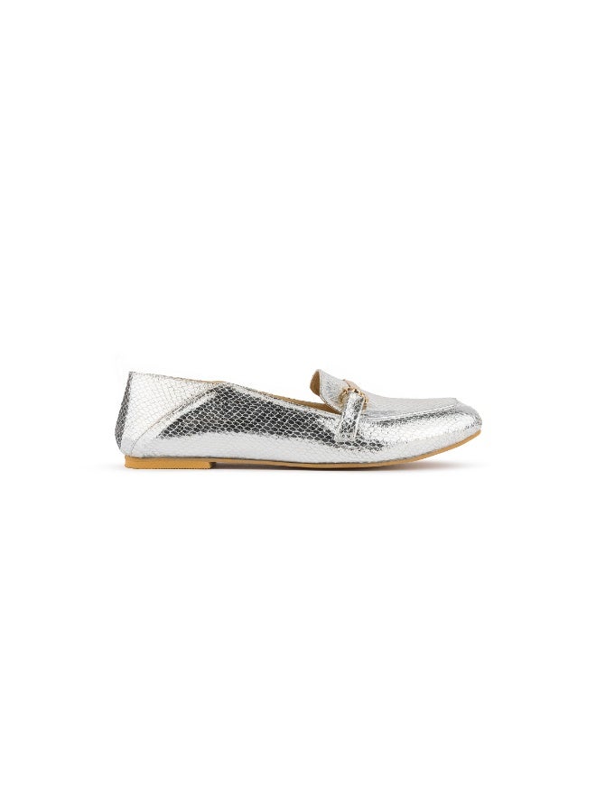 BOU Metallic Loafers - Sliver - Image 2